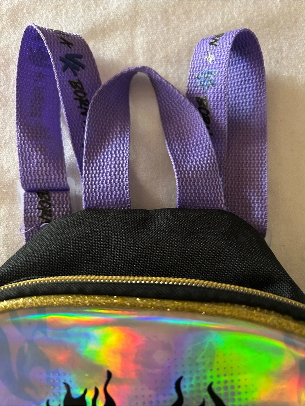 Disney Descendants 3 ‘SO NOT ORDINARY’ Purple Mini Backpack Holographic Top